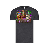 Vintage Black happy mardi gras heifer Vintage Tee - RacoonDesign