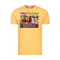 Vintage Mustard happy mardi gras heifer Vintage Tee - RacoonDesign
