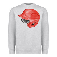 Heather Grey red baseball helmet fa element Heavyweight Sweatshirt - FaDigitalArtStudio
