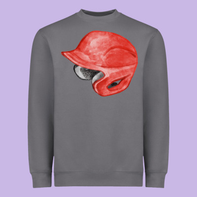 Red Baseball Helmet Fa Element Heavyweight Sweatshirt Designed By Fadigitalartstudio