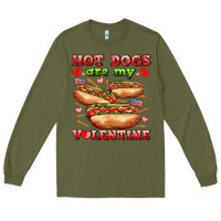 Army Green hot dogs are my valentine Long Sleeve Tee - AdoDesignShop
