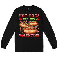 Black hot dogs are my valentine Long Sleeve Tee - AdoDesignShop