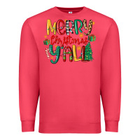 Cardinal merry christmas y'all Premium Sweatshirt - MaliasSmallBusiness
