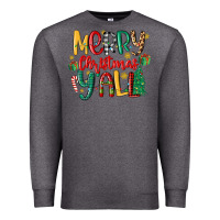 Charcoal Heather merry christmas y'all Premium Sweatshirt - MaliasSmallBusiness