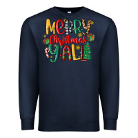 Navy merry christmas y'all Premium Sweatshirt - MaliasSmallBusiness