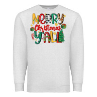 Oatmeal Heather merry christmas y'all Premium Sweatshirt - MaliasSmallBusiness