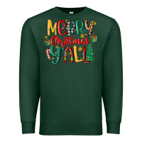 Sports Green merry christmas y'all Premium Sweatshirt - MaliasSmallBusiness