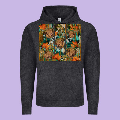 Fall Cowhide Highland Cow Tumbler Vintage Hoodie Designed By Ranaportraitstore