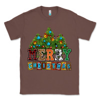 Chestnut merry christmas with christmas trees Classic Tee - AdoDesignShop