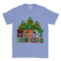 Colony Blue merry christmas with christmas trees Classic Tee - AdoDesignShop