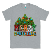 Heather Grey merry christmas with christmas trees Classic Tee - AdoDesignShop