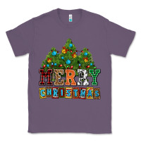 Lavender merry christmas with christmas trees Classic Tee - AdoDesignShop