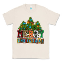 Natural merry christmas with christmas trees Classic Tee - AdoDesignShop