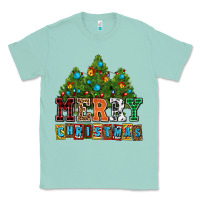 Seafoam merry christmas with christmas trees Classic Tee - AdoDesignShop