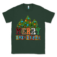 Sports Green merry christmas with christmas trees Classic Tee - AdoDesignShop