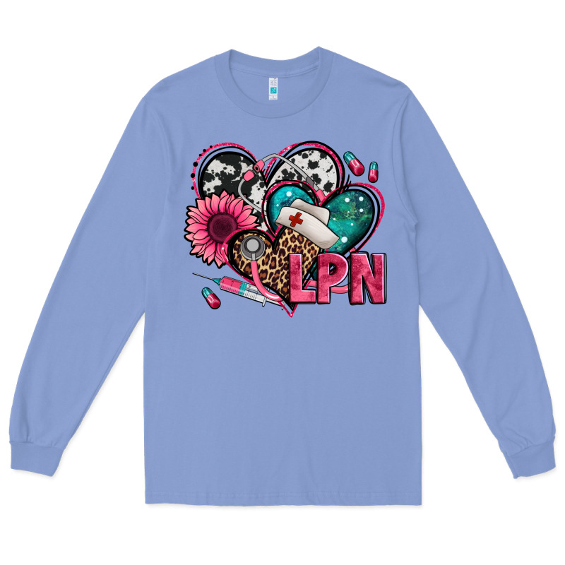 Lpn Licensed Practical Nurse Hearts Long Sleeve Tee by Jasminsmagicworld | Teevron