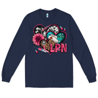 Navy lpn licensed practical nurse hearts Long Sleeve Tee - Jasminsmagicworld