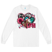 White lpn licensed practical nurse hearts Long Sleeve Tee - Jasminsmagicworld