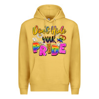Antique Gold don't hide your pride Premium Hoodie - Artiststas