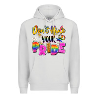 Dove Grey don't hide your pride Premium Hoodie - Artiststas
