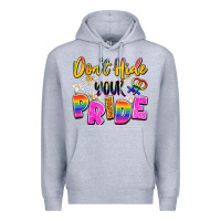 Heather Grey don't hide your pride Premium Hoodie - Artiststas