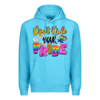 Ocean Blue don't hide your pride Premium Hoodie - Artiststas