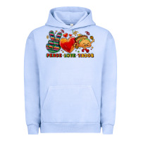 Pigment Grape Ice Peace love tacos Urban Hoodie - NancyCooperArtShop