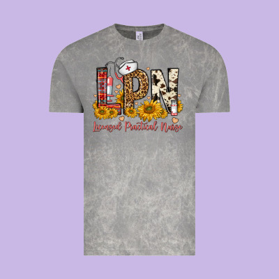 Lpn Licensed Practical Nurse Vintage Tee Designed By Fadigitalartstudio