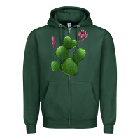 Sports Green heart cactus Zipper Hoodie - Jasminsmagicworld