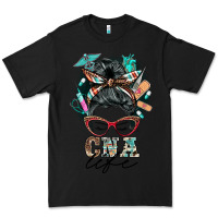 Black nurse cna life messy bun Premium Tee - BarkalooDesign