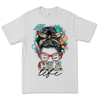 Dove Grey nurse cna life messy bun Premium Tee - BarkalooDesign