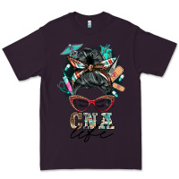 Plum nurse cna life messy bun Premium Tee - BarkalooDesign