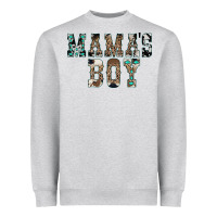 Heather Grey Western Mama's Boy Heavyweight Sweatshirt - CowhideDigitalArt