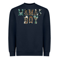 Navy Western Mama's Boy Heavyweight Sweatshirt - CowhideDigitalArt