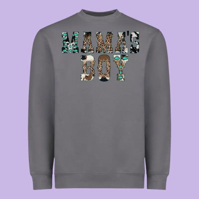 Western Mama's Boy Heavyweight Sweatshirt Designed By Cowhidedigitalart