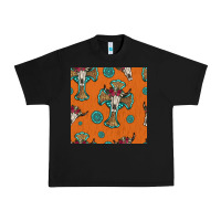 Black western cross and bull skull seamless pattern Urban Heavy Tee - HRA Design Shop