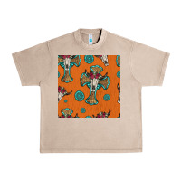 French Oak western cross and bull skull seamless pattern Urban Heavy Tee - HRA Design Shop