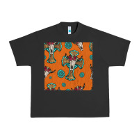 Pigment Black western cross and bull skull seamless pattern Urban Heavy Tee - HRA Design Shop