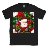 Black Christmas Santa Claus Seamless Pattern Classic Tee - BundleAndBundleShop
