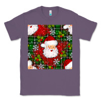 Lavender Christmas Santa Claus Seamless Pattern Classic Tee - BundleAndBundleShop