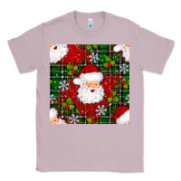 Lilac Christmas Santa Claus Seamless Pattern Classic Tee - BundleAndBundleShop