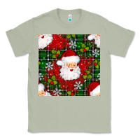 Matcha Christmas Santa Claus Seamless Pattern Classic Tee - BundleAndBundleShop