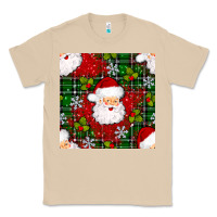 Mushroom Christmas Santa Claus Seamless Pattern Classic Tee - BundleAndBundleShop