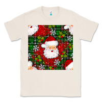 Natural Christmas Santa Claus Seamless Pattern Classic Tee - BundleAndBundleShop