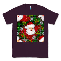 Plum Christmas Santa Claus Seamless Pattern Classic Tee - BundleAndBundleShop