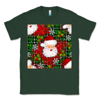Christmas Santa Claus Seamless Pattern Classic Tee | Teevron