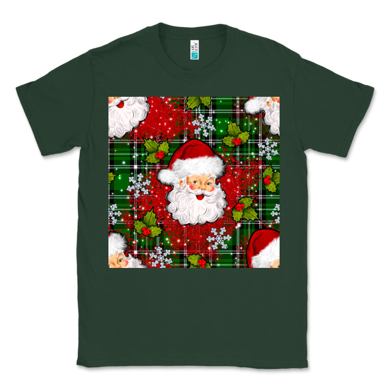 Christmas Santa Claus Seamless Pattern Classic Tee by BundleAndBundleShop | Teevron