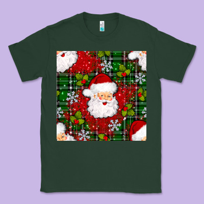 Christmas Santa Claus Seamless Pattern Classic Tee Designed By Bundleandbundleshop