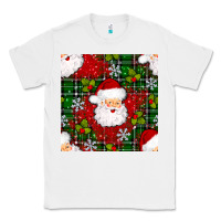 White Christmas Santa Claus Seamless Pattern Classic Tee - BundleAndBundleShop