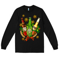 Black beer bottle party set for christmas Long Sleeve Tee - AdoDesignShop